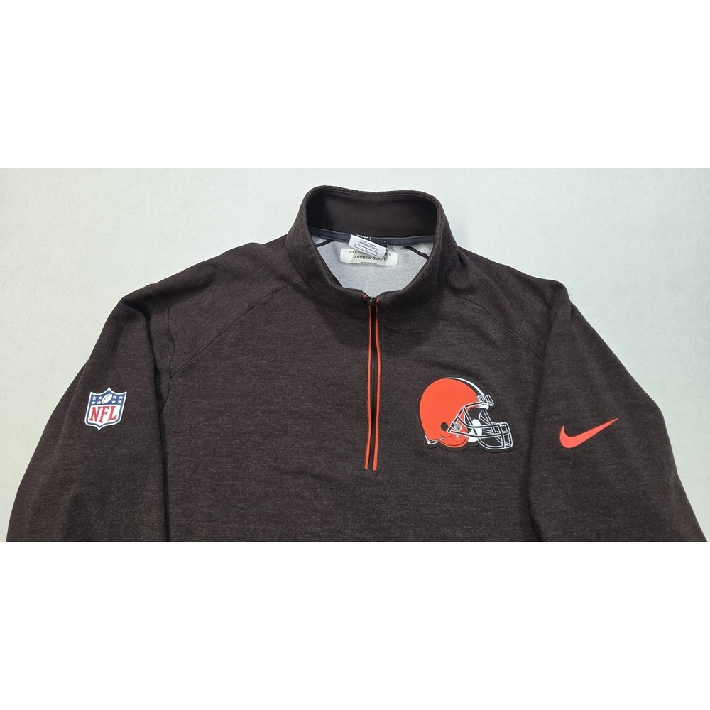 Cleveland Browns Nike Pullover Shirt Men L GENERAL MANAGER WORN 1/4 Zip On Field